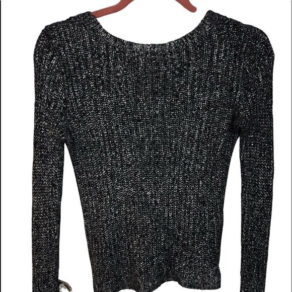 Blue Silver Eileen Fisher Petite PP/PTP Small Italian Yarn Sweater - Picture 5 of 6